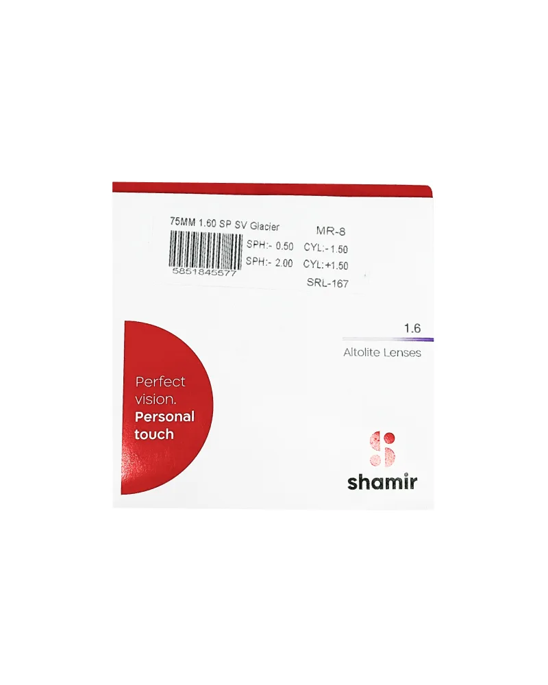 Линза для очков Shamir Altolite 1.61 Glacier Sph, 1 шт