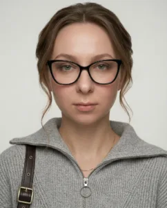 Оправа с компьютерными линзами Optik U RD 26015 C1 - на лице, фронтальный ракурс