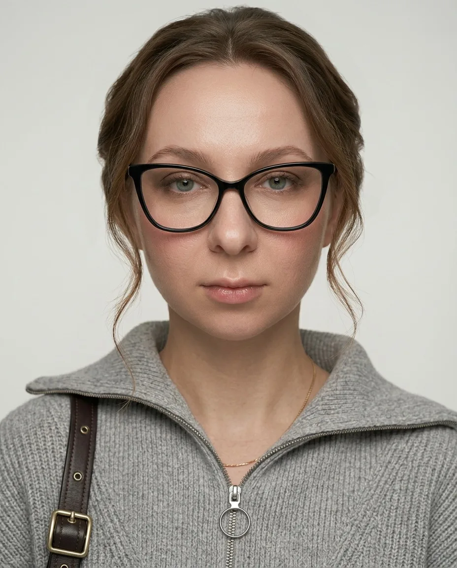 Оправа с компьютерными линзами Optik U RD 26015 C1 - на лице, фронтальный ракурс