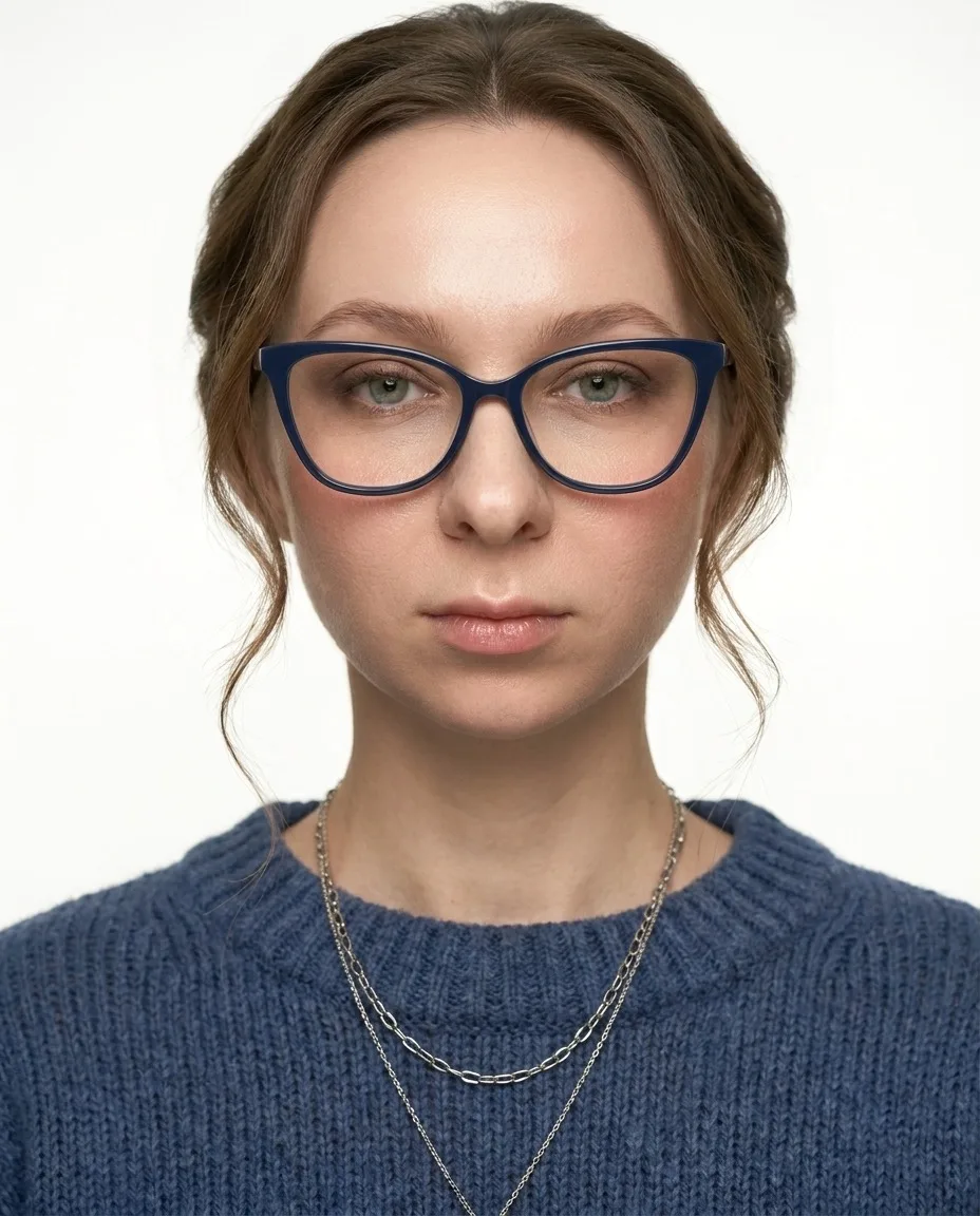 Оправа с компьютерными линзами Optik U RD 26015 C5 - на лице, ракурс 3/4
